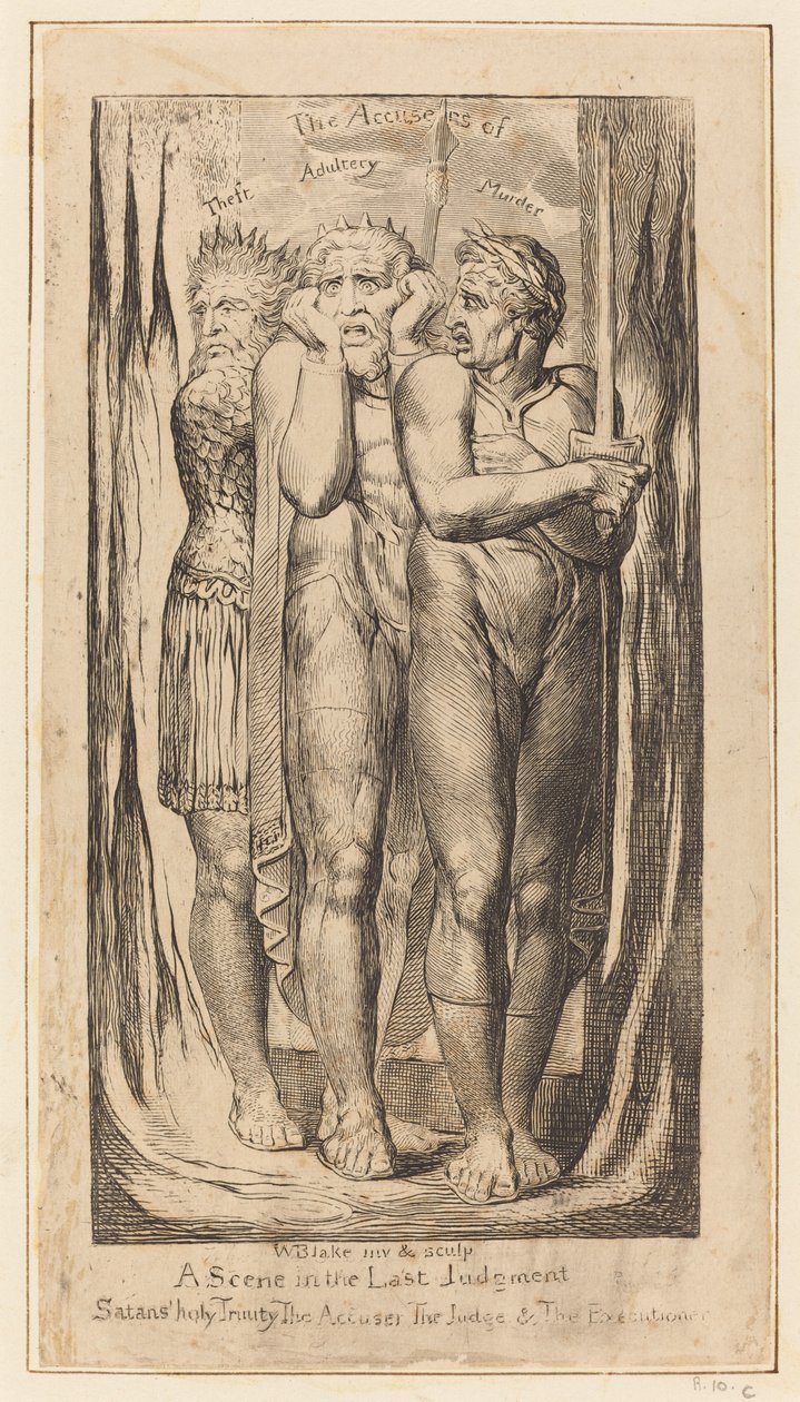 Wojna (Oskarżyciele Kradzieży, Cudzołóstwa, Morderstwa) autorstwa William Blake