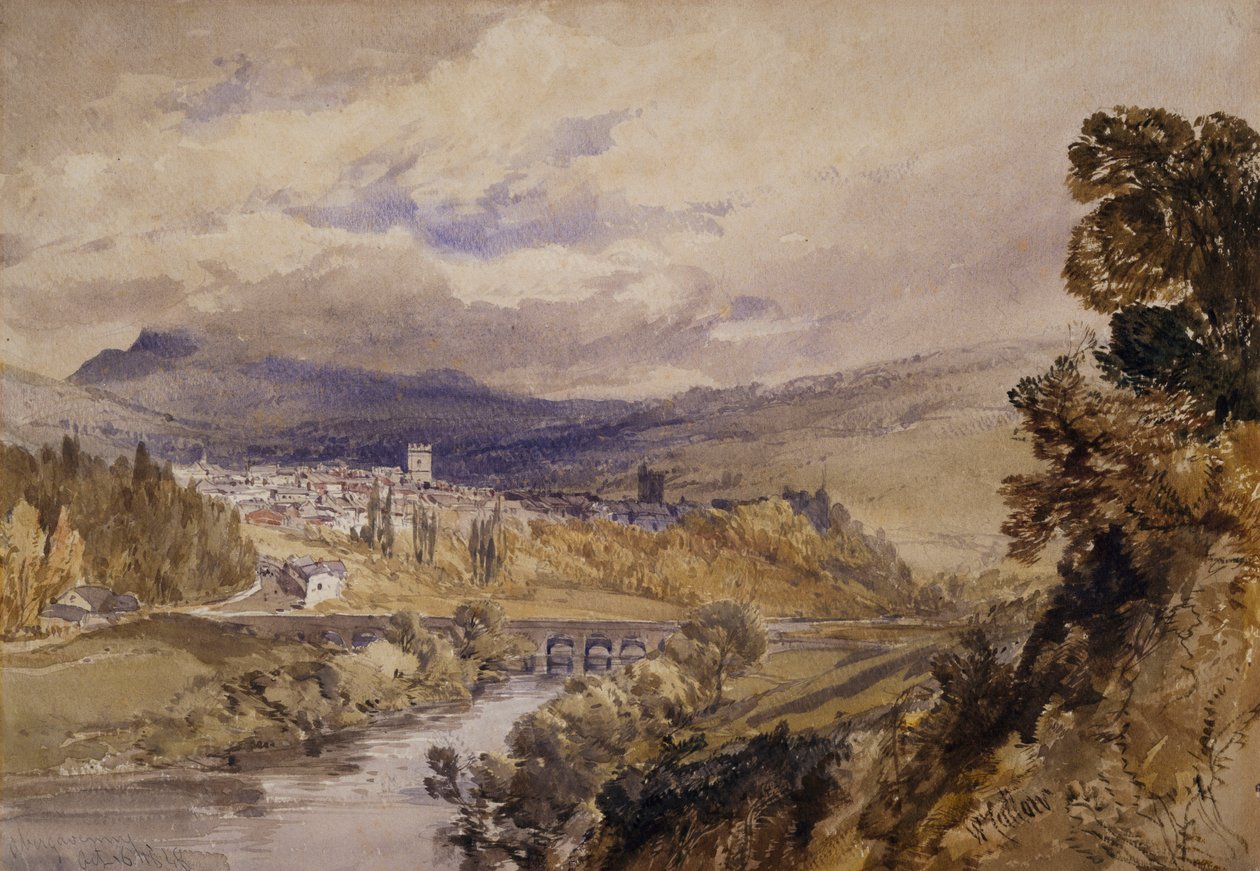 Abergavenny autorstwa William Callow