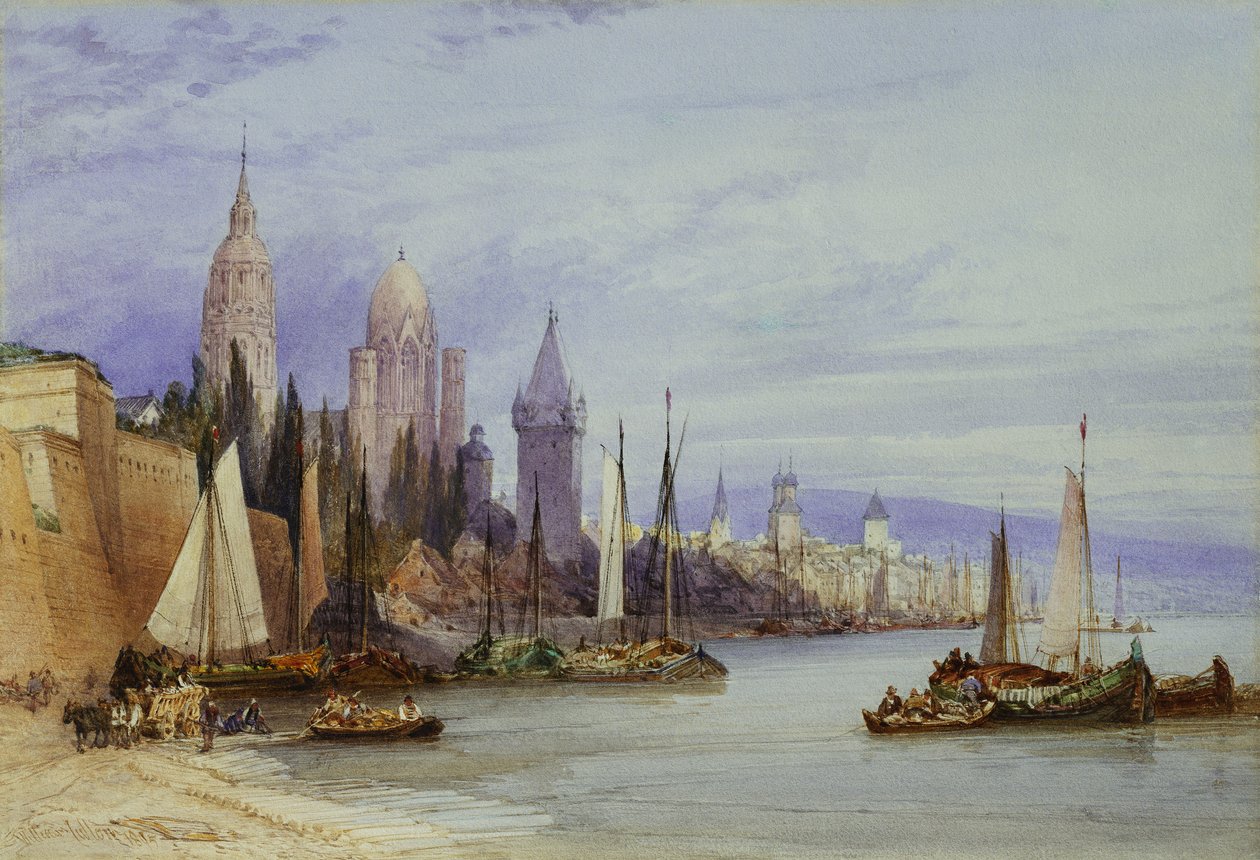 Mayence, nad Renem, 1895 autorstwa William Callow