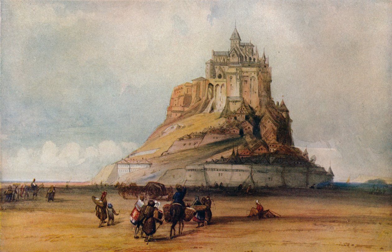 Mont St. Michel, ok. 1861 r. autorstwa William Callow