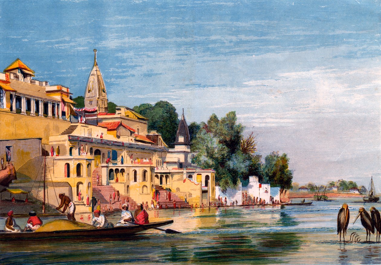 Cawnpore nad Gangesem, Indie, 1857. autorstwa William Carpenter