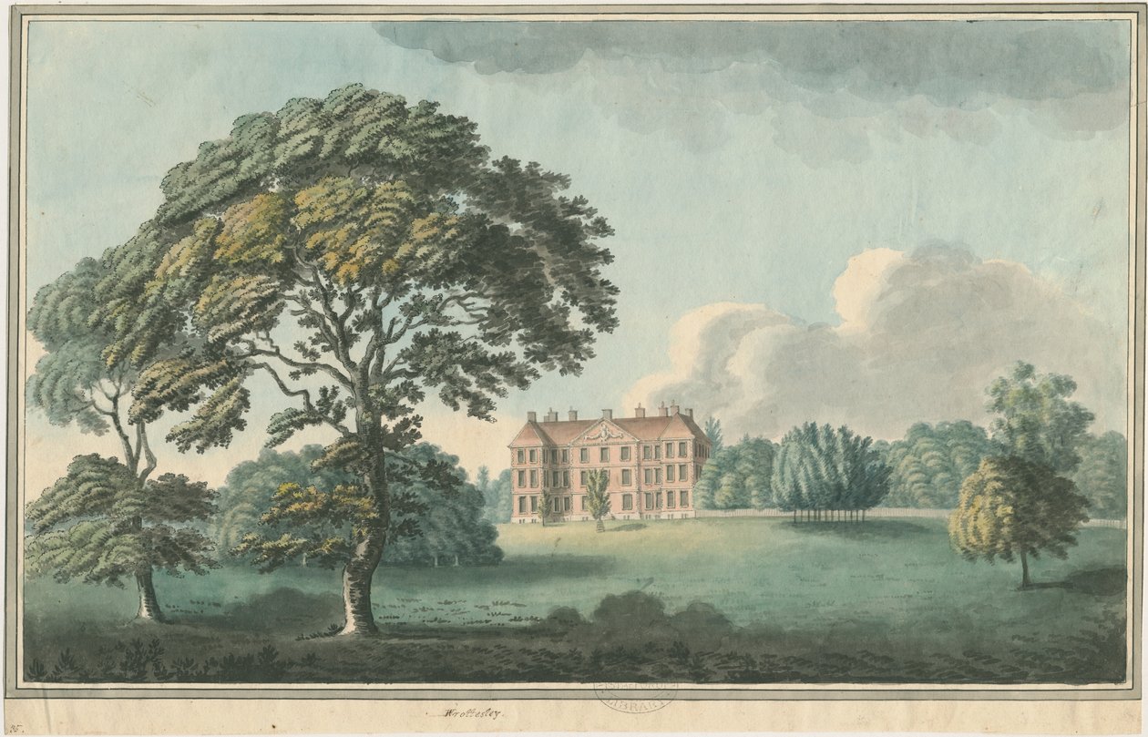 Wrottesley Hall: malarstwo, bd [1796-1839] autorstwa William Carter