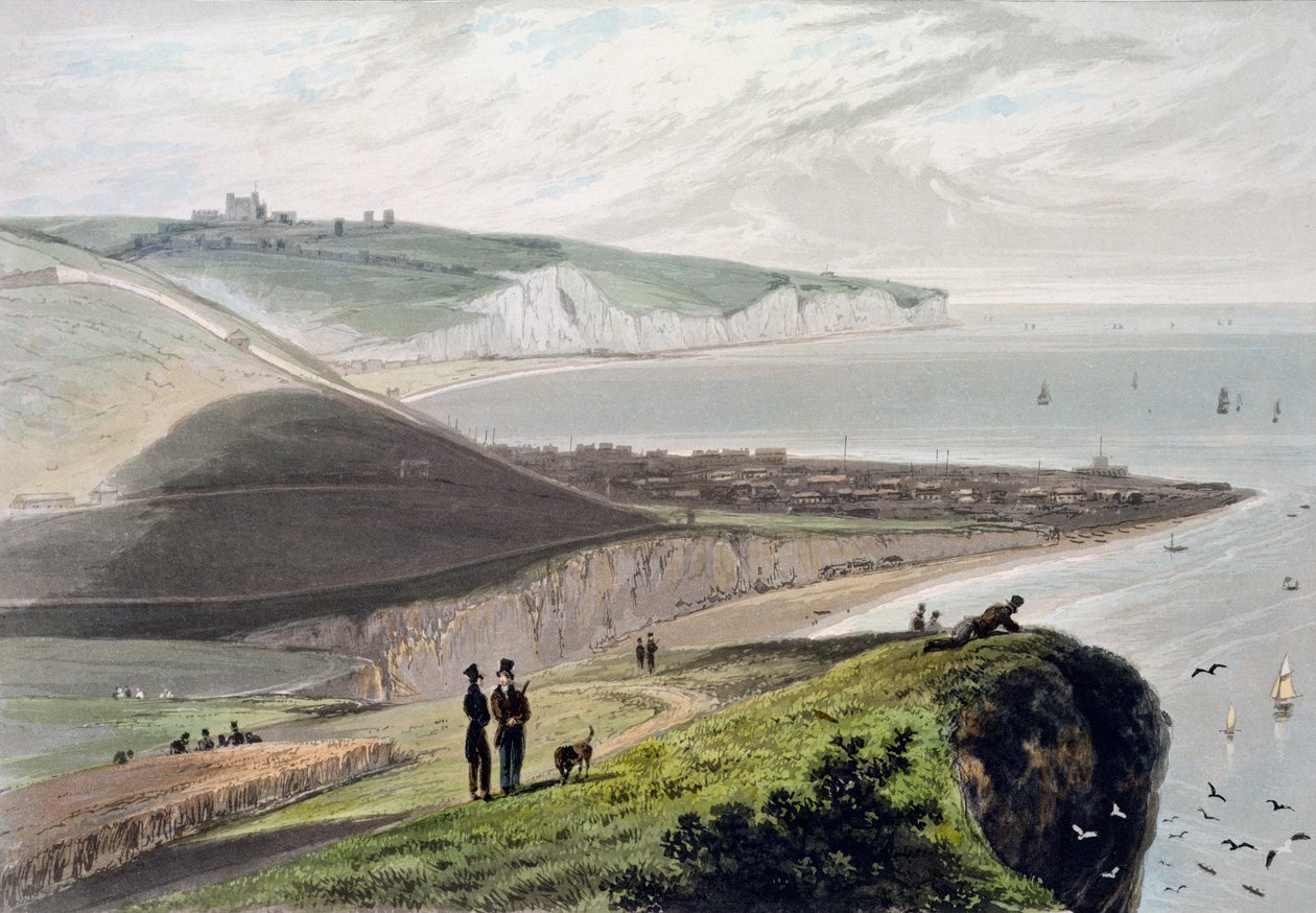 Dover, z Klifu Szekspira, Kent, 1829 autorstwa William Daniell