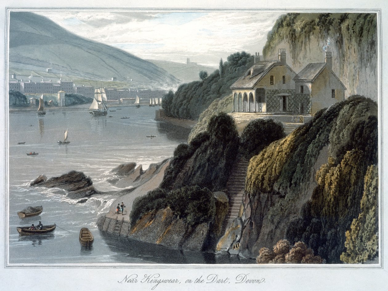 „W pobliżu Kingswear, na Dart, Devon”, 1825 autorstwa William Daniell