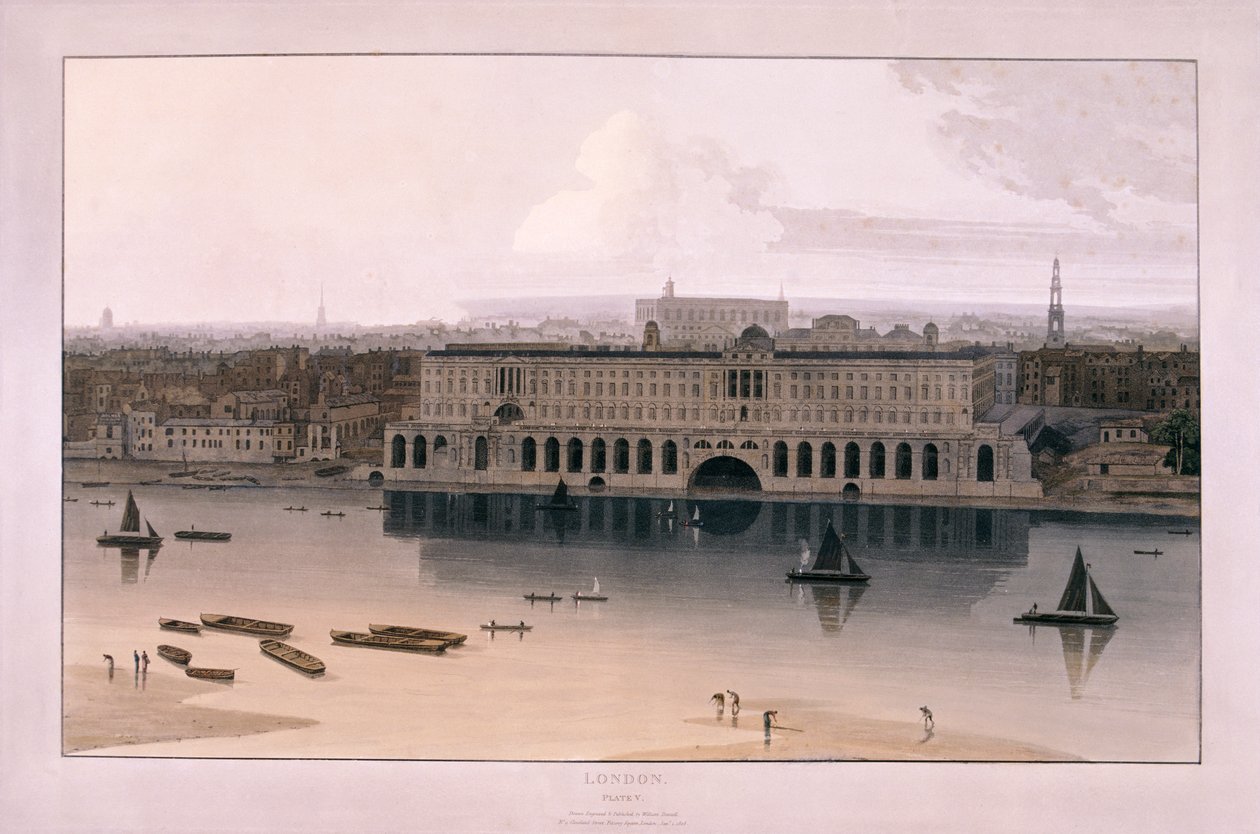 Somerset House, Londyn, 1804 autorstwa William Daniell