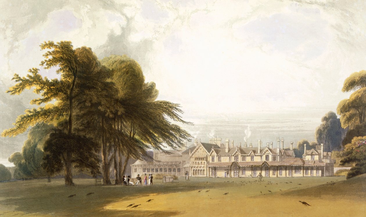 Windsor Park: Royal Lodge, c1827-30. autorstwa William Daniell