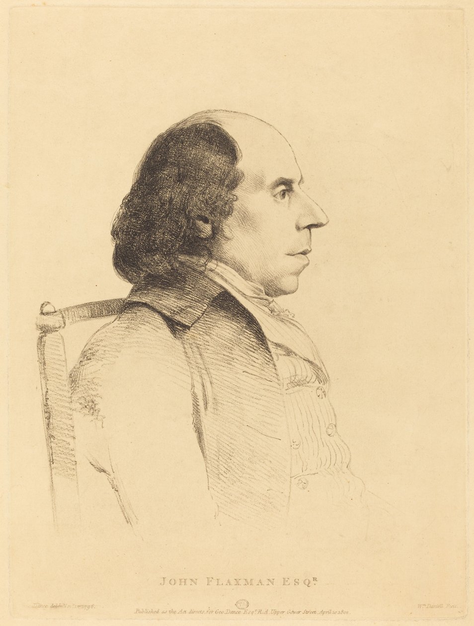 John Flaxman autorstwa William Daniell after George Dance II