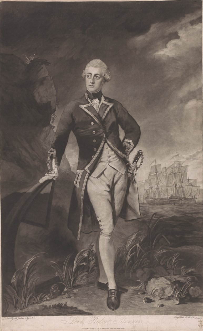 Lord Robert Manners, kapitan R.N. autorstwa William Dickinson