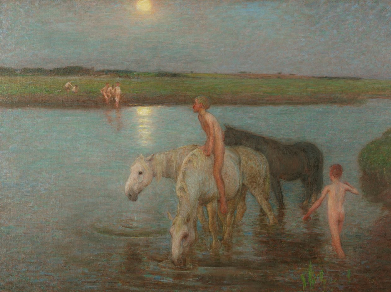 Brzeg rzeki autorstwa William Edward Stott