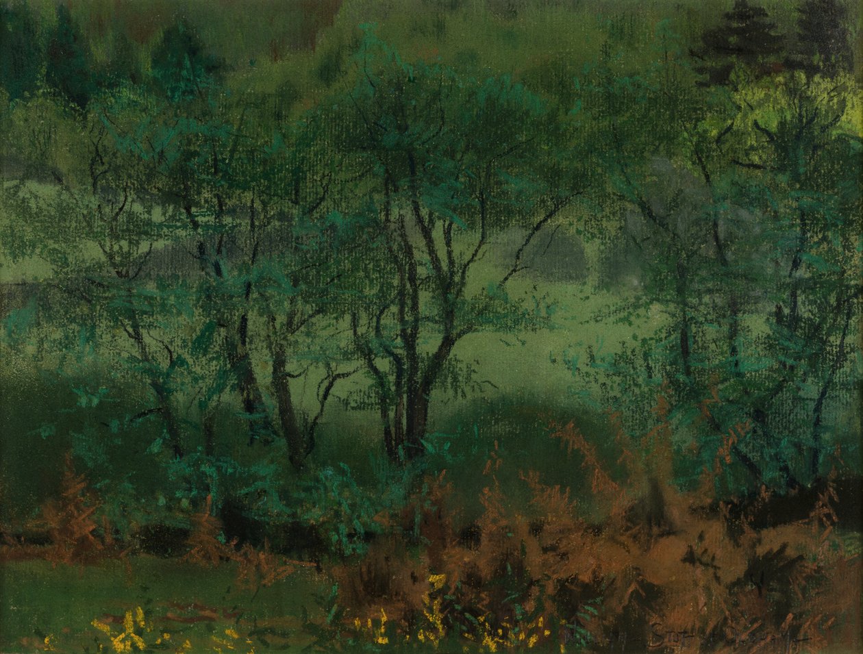 Scena leśna, Brantrake autorstwa William Edward Stott
