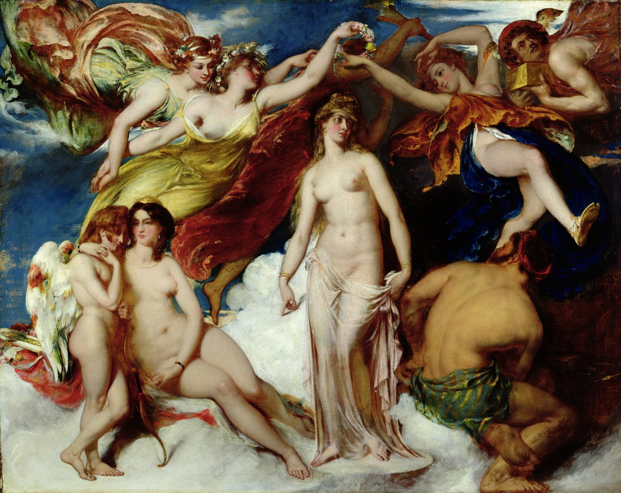 Pandora w koronie pór roku autorstwa William Etty