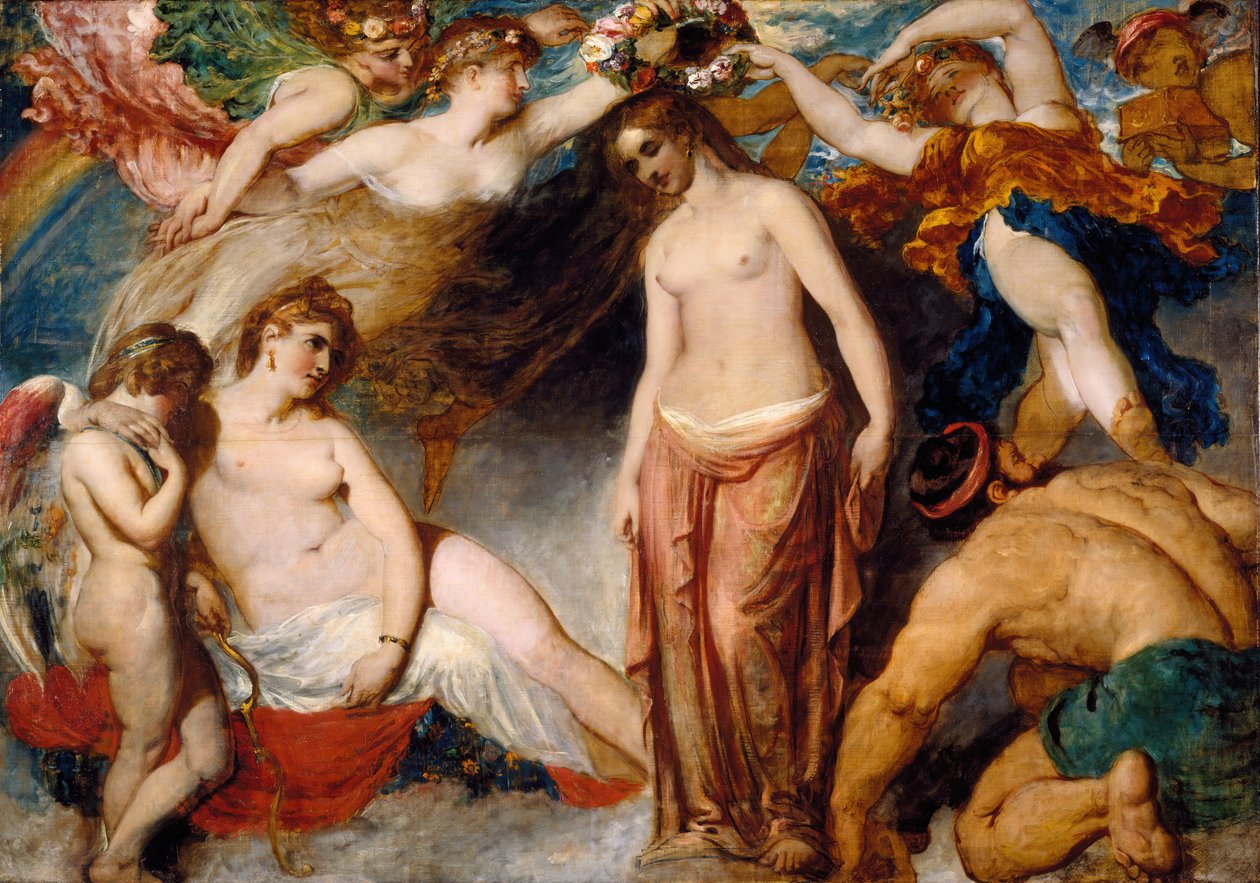 Pandora w koronie pór roku, 1824. autorstwa William Etty