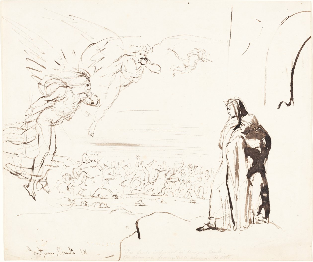 Scena z piekła (canto IX) autorstwa William Etty