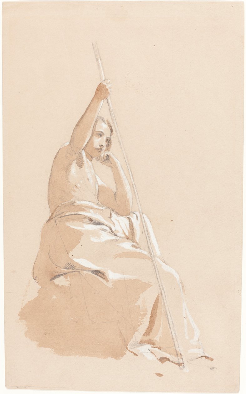 Siedząca młodzież z personelem autorstwa William Etty
