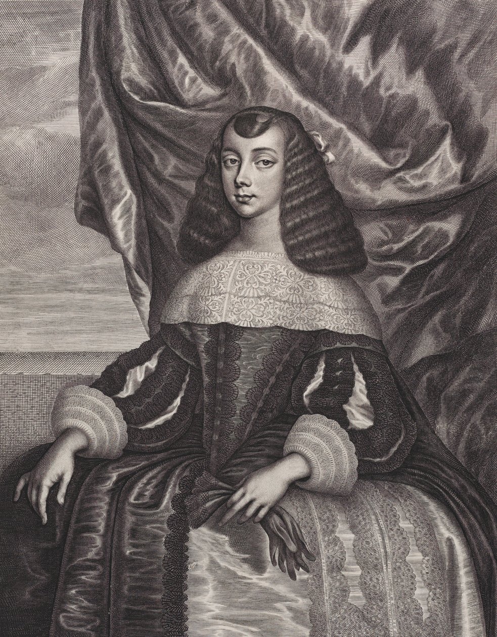 Katarzyna z Braganzy, 1662. autorstwa William Faithorne