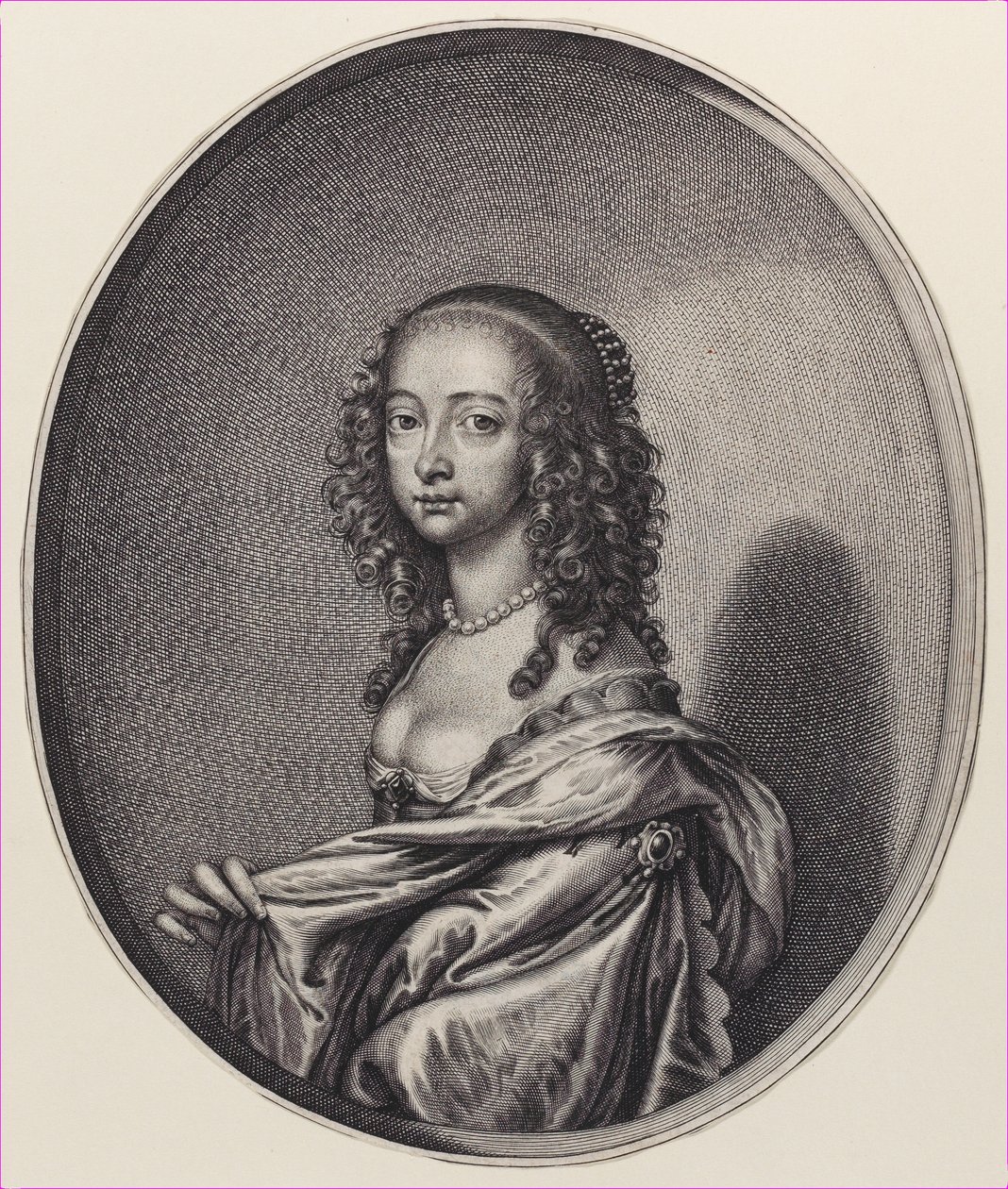 Maryja, księżna Orańska, 1641-50. autorstwa William Faithorne