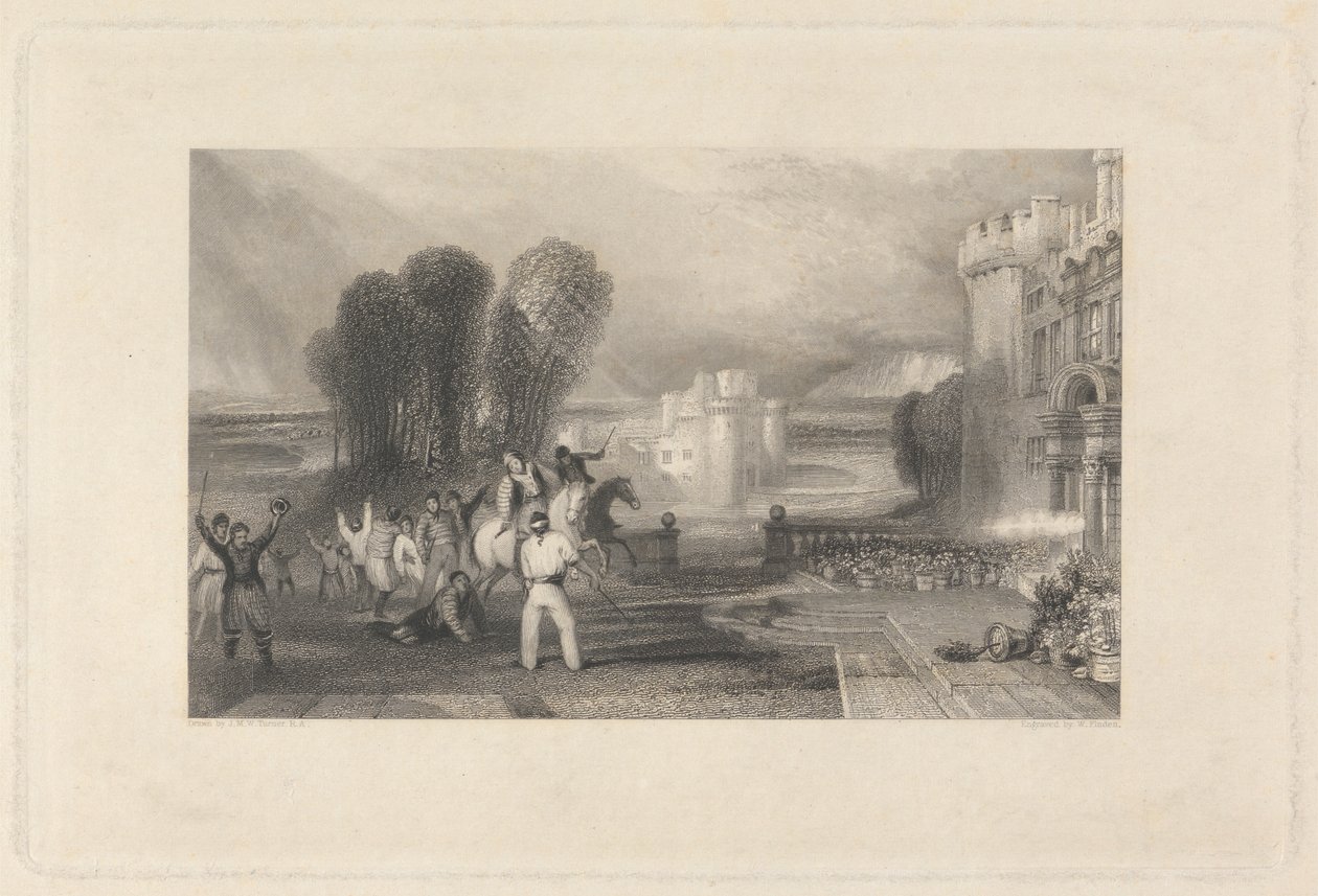 Mannering, Hazlewood i przemytnicy autorstwa William Finden