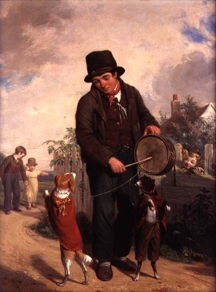 The Strolling Player (olej na panelu) autorstwa William Frederick Witherington
