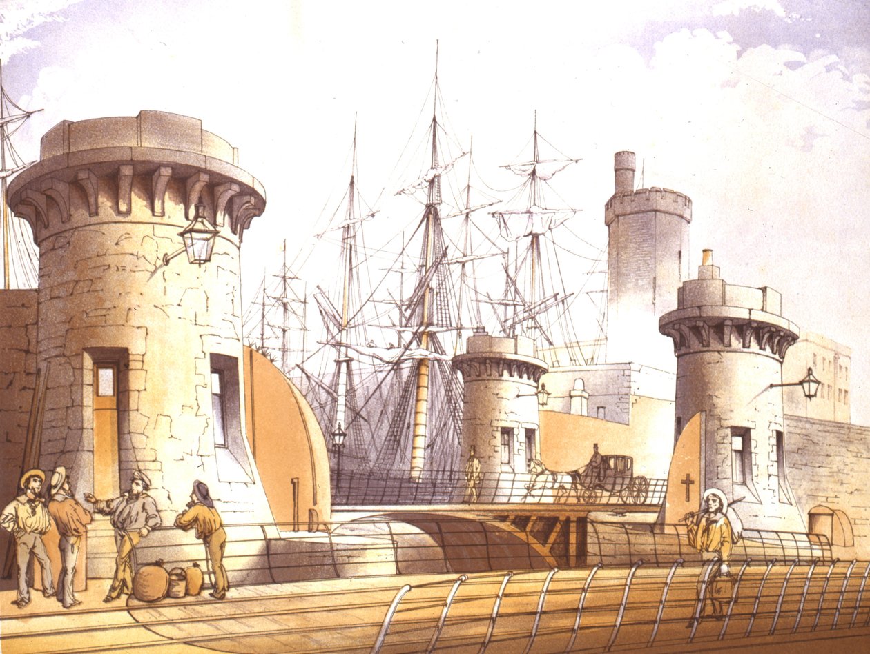 Stanley Dock Gates, 1864 r. autorstwa William Gavin Herdman