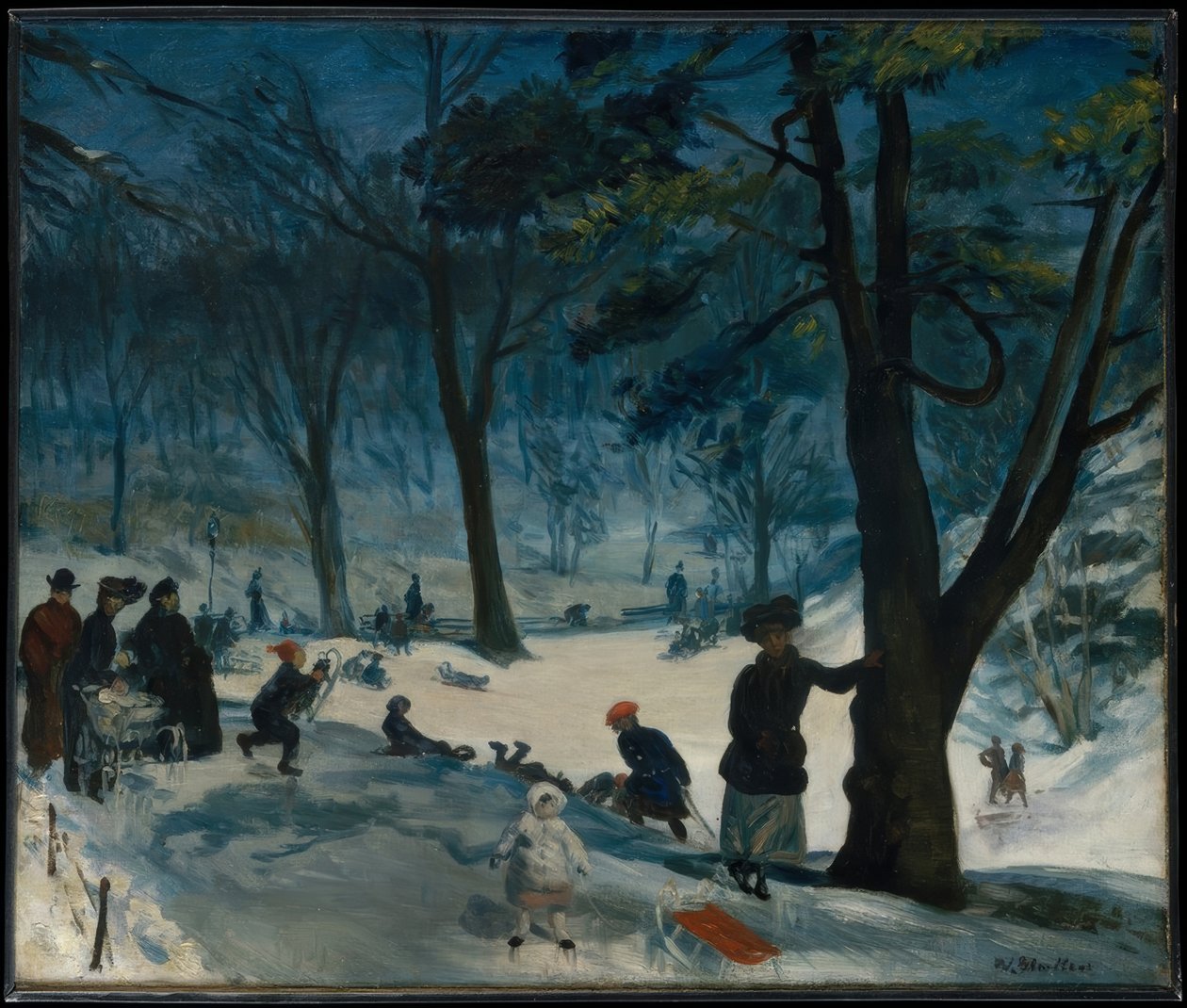 Central Park, Zima autorstwa William Glackens