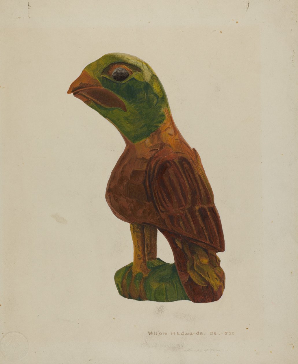 Pa. Niemiecki Rzeźbiony Ptak, c. 1939. autorstwa William H Edwards