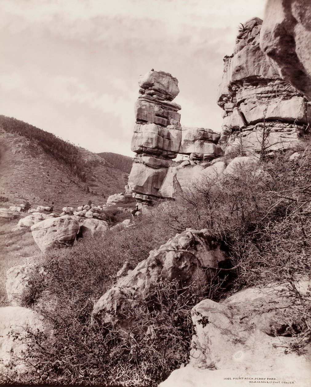 Pulpit Rock, Perry Park (1055) autorstwa William H. Jackson
