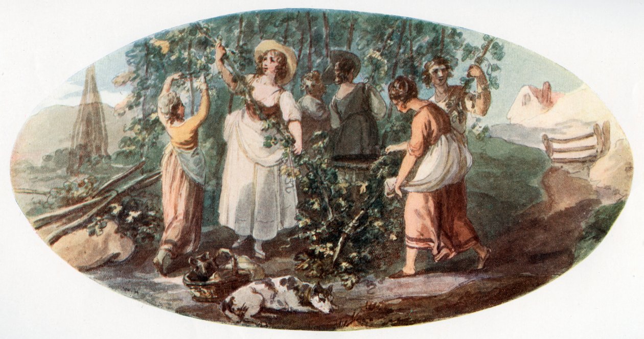 Zbieranie chmielu, 1912. autorstwa William Hamilton