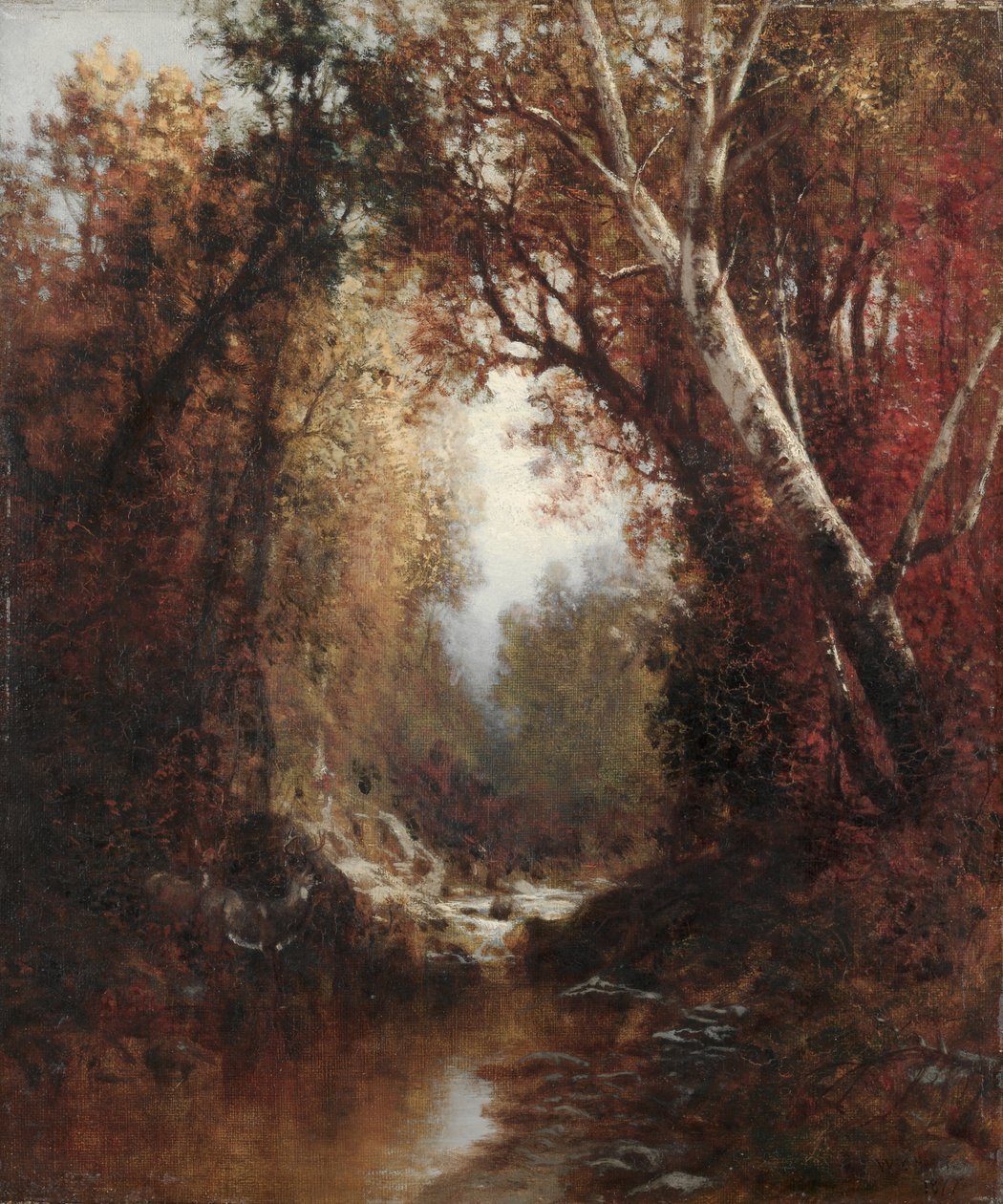Jesienna scena w Adirondacks autorstwa William Hart