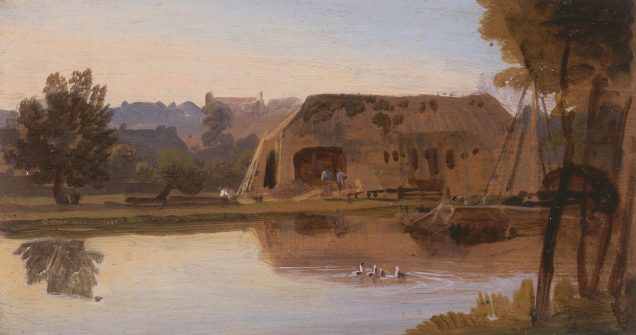 Na Kennet, Reading autorstwa William Havell