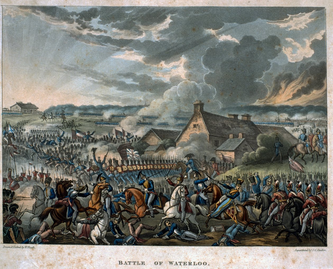 Bitwa pod Waterloo autorstwa William Heath
