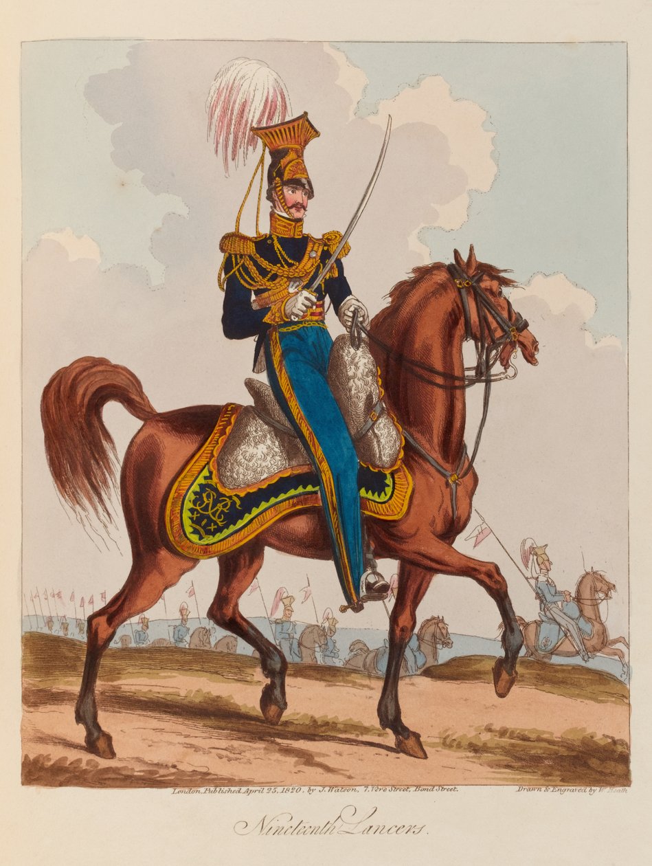 „Dziewiętnasty ułanów”, 1820 r. autorstwa William Heath