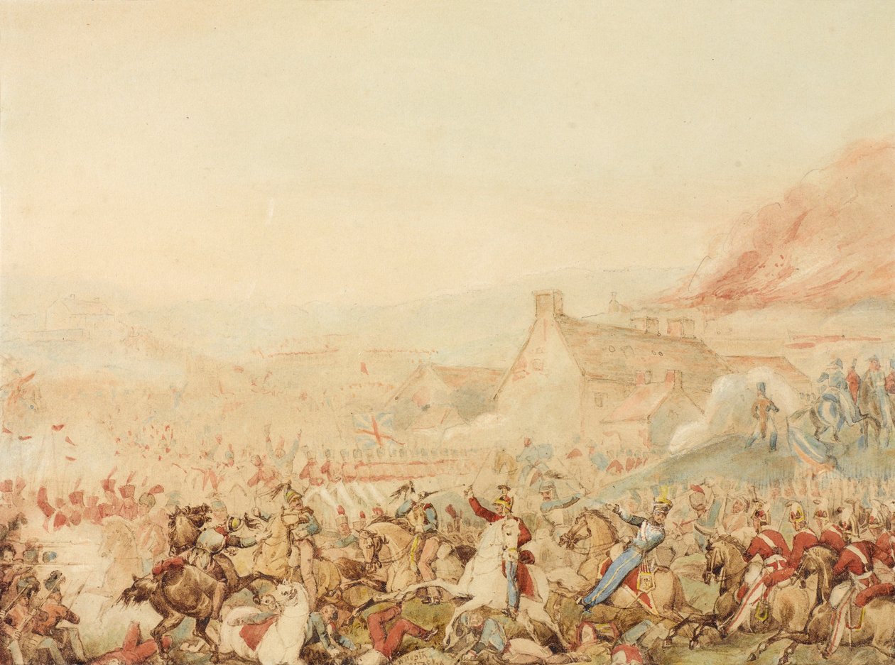 Bitwa pod Waterloo, 1815, ok. 1818 autorstwa William Heath