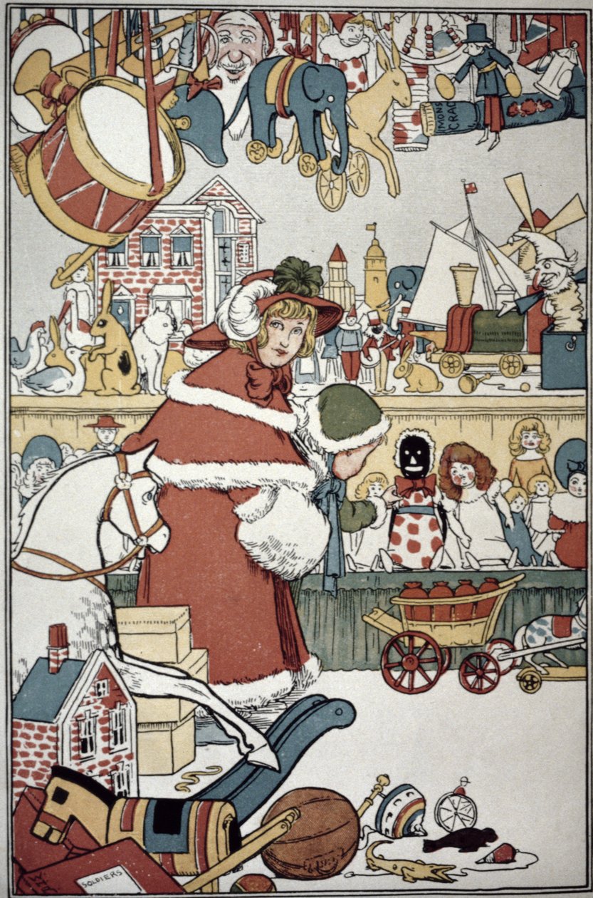 Zabawki na Boże Narodzenie, ok. 1900 autorstwa William Heath Robinson