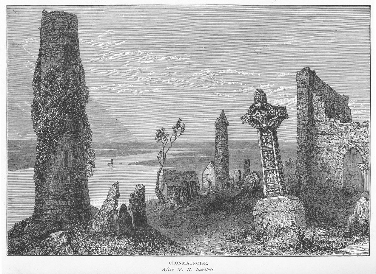 Clonmacnoise autorstwa William Henry Bartlett