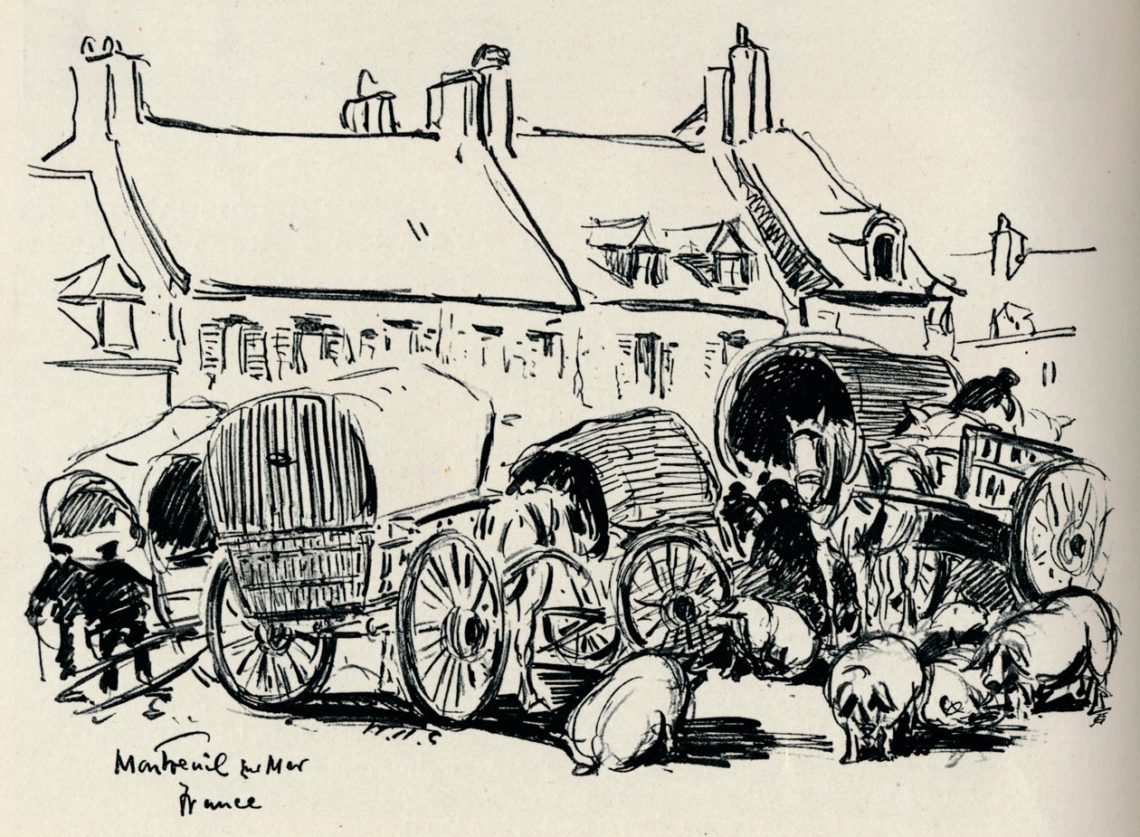 Montreuil-Sur-Mer, Francja, ok. 1907. autorstwa William Henry Charlton