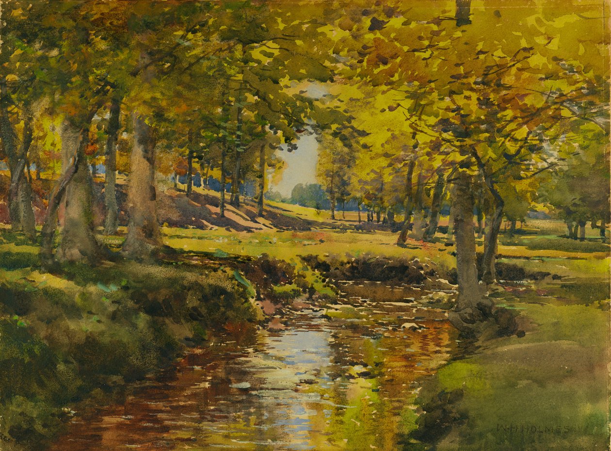 Jesień na skraju łąki, b.d. autorstwa William Henry Holmes