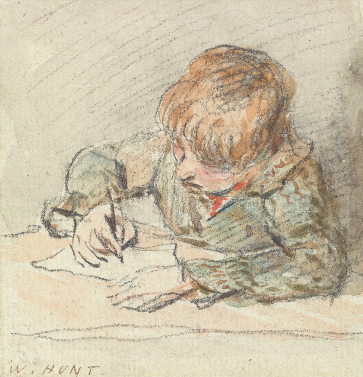 Pisanie chłopca autorstwa William Henry Hunt
