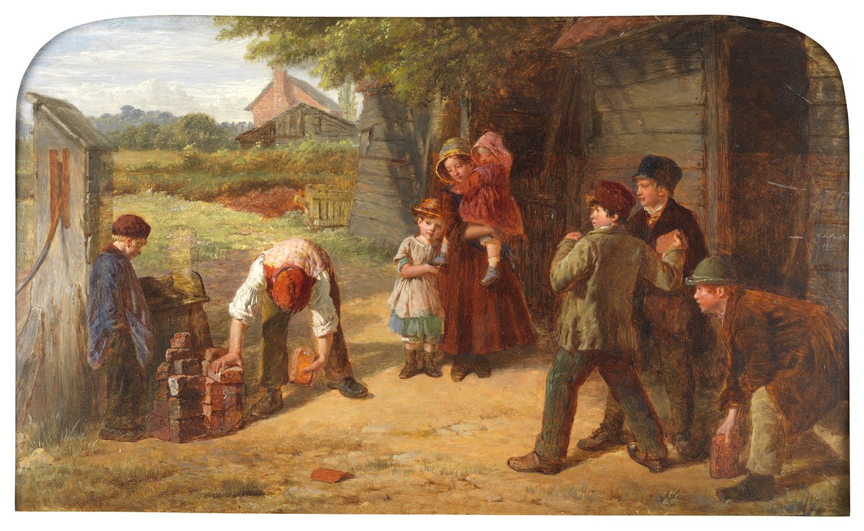 Gra na wsi, 1860 autorstwa William Henry Knight