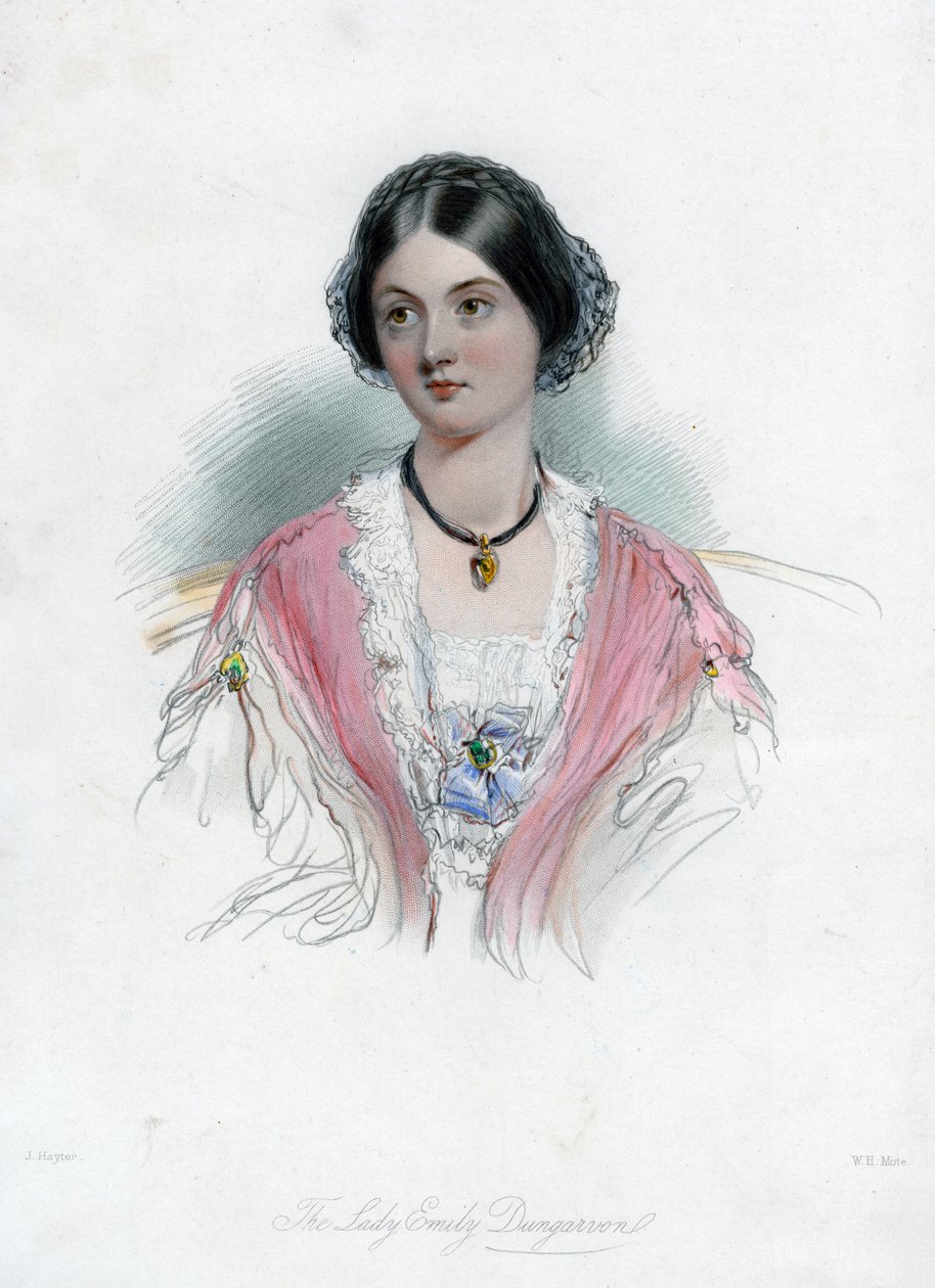 Lady Emily Dungarvon, XIX wiek. autorstwa William Henry Mote