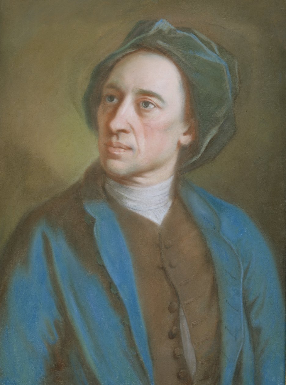 Alexander Pope, ok. 1739-84 (pastel na papierze) autorstwa William Hoare