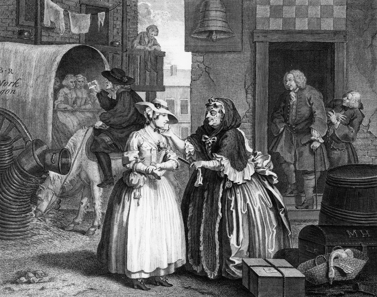 Postęp nierządnicy, płyta I autorstwa William Hogarth