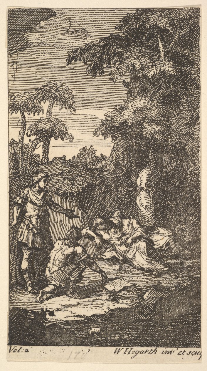 Cassandra, Frontyspis, tom. 2:, 1725. autorstwa William Hogarth