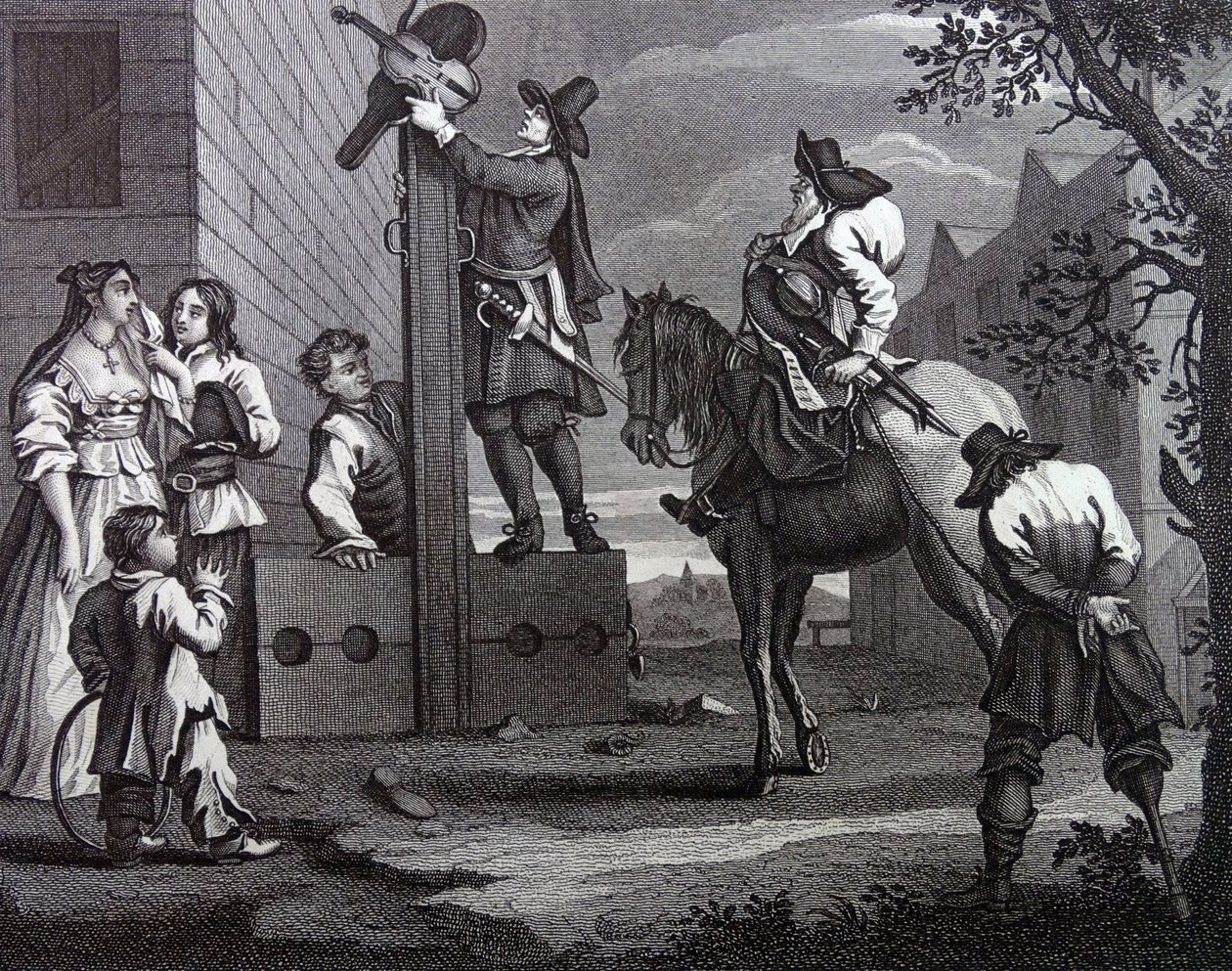 Fronton do „Hudibras” Samuela Butlera autorstwa William Hogarth