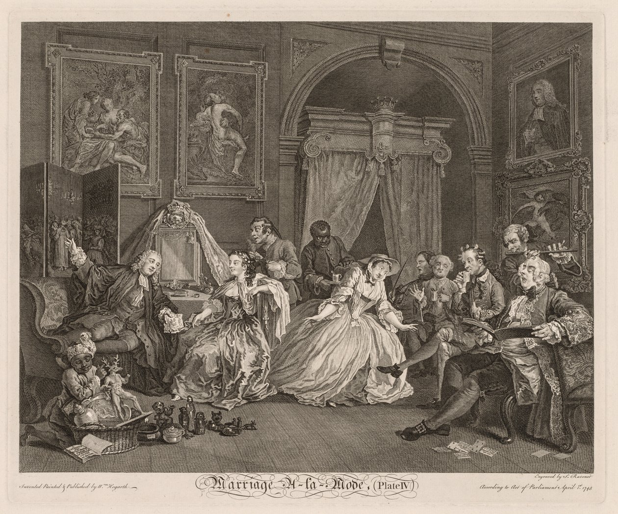 Modne małżeństwo: scena w toalecie autorstwa William Hogarth