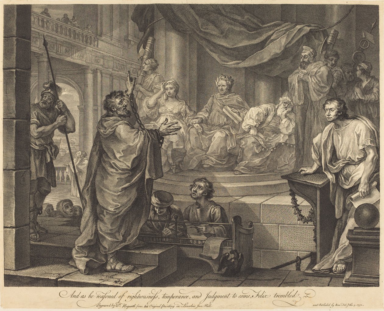 Paweł przed Feliksem autorstwa William Hogarth
