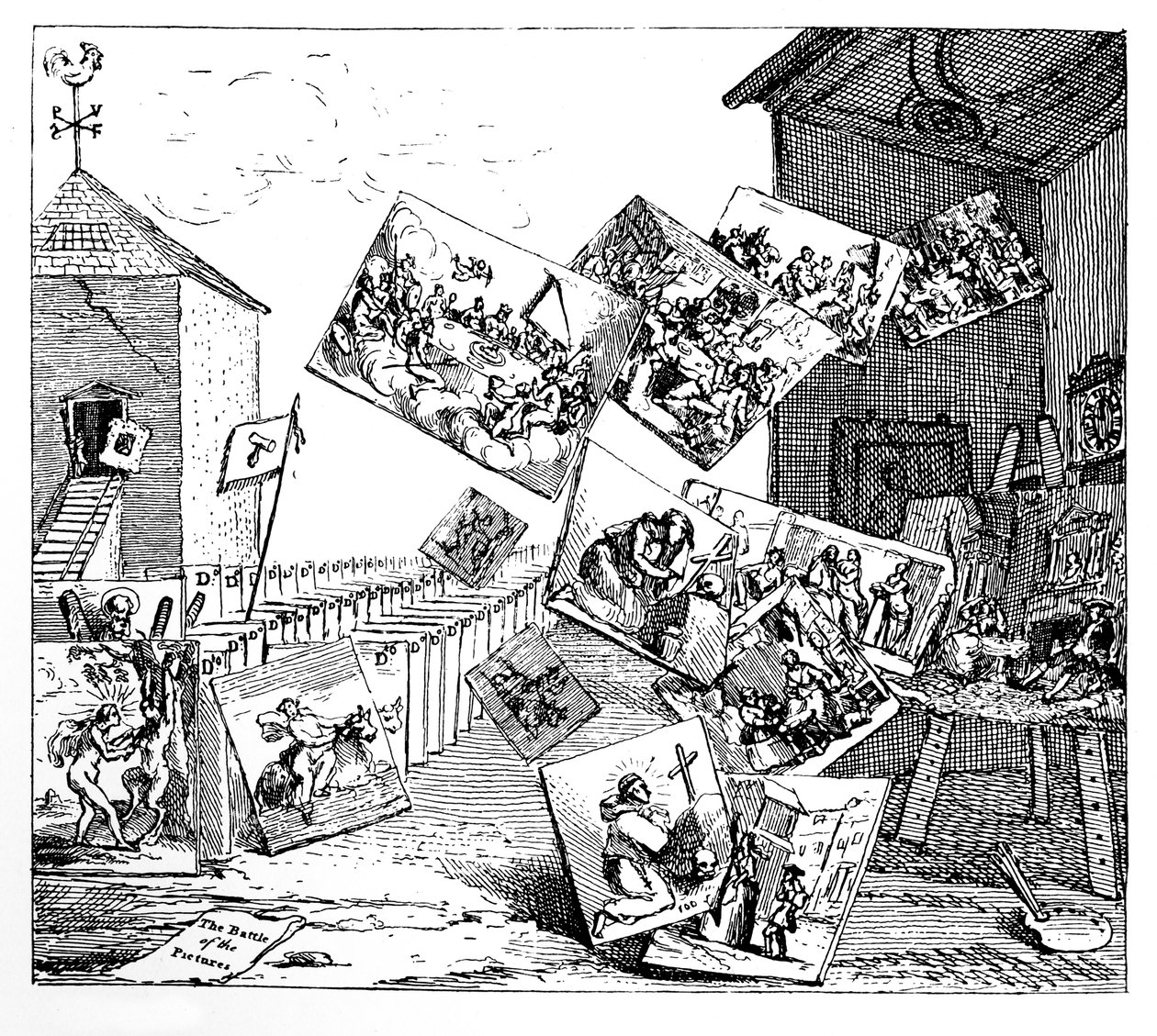Bitwa obrazów, 1745. autorstwa William Hogarth
