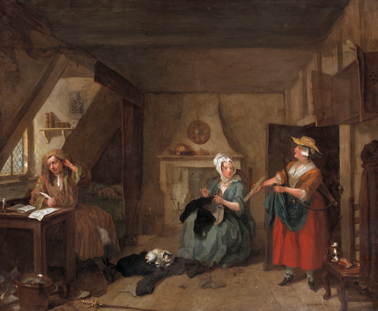 Poeta w trudnej sytuacji, ok. 1736 autorstwa William Hogarth