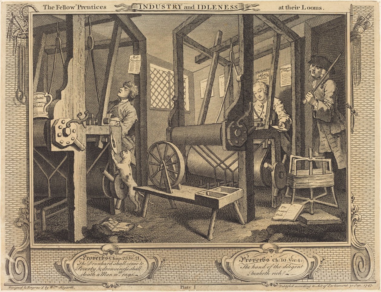 Koledzy „prezydenci w swoich krosnach” autorstwa William Hogarth