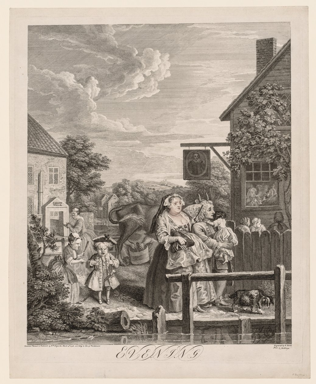 Cztery pory dnia: wieczór 1738 r. autorstwa William Hogarth