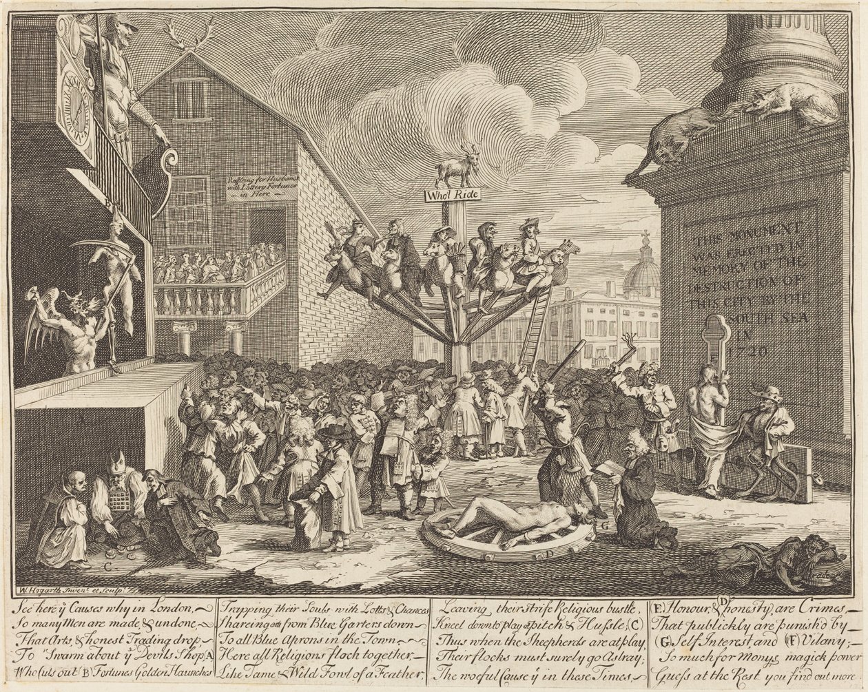 Schemat Morza Południowego autorstwa William Hogarth
